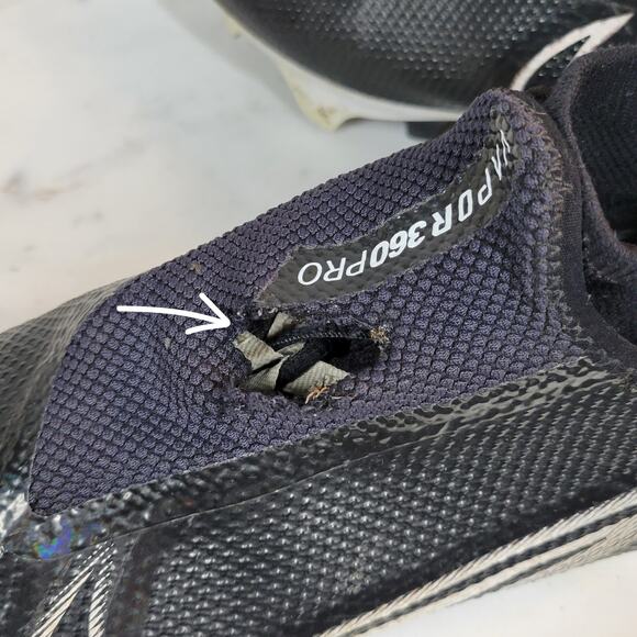 Nike Mens Vapor Edge Pro 360 Football Cleats Size 7.5 Black White AO8277-001 - Picture 13 of 14